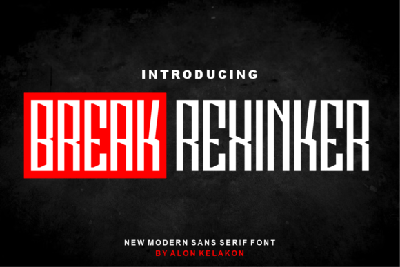 Break Rexinker: A Cool, Thin-Lettered Sans Serif for Modern Branding