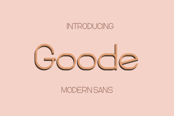 Goode: A Clean Sans Serif Typeface for Handmade Branding