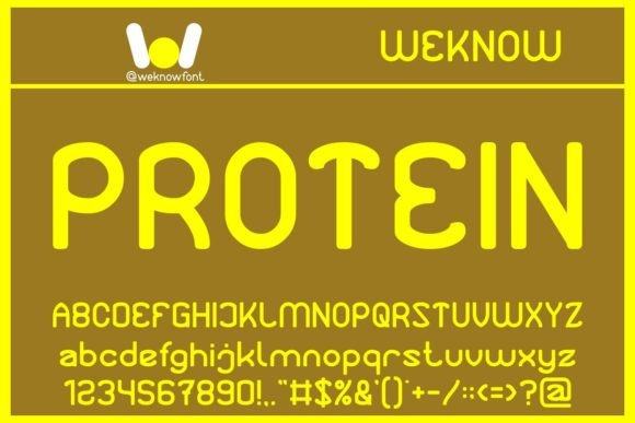 Protein Typeface: A Clean Sans Serif for Modern Brand Identity